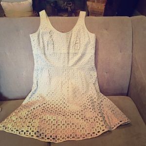 Loft blue eyelet dress size 8P